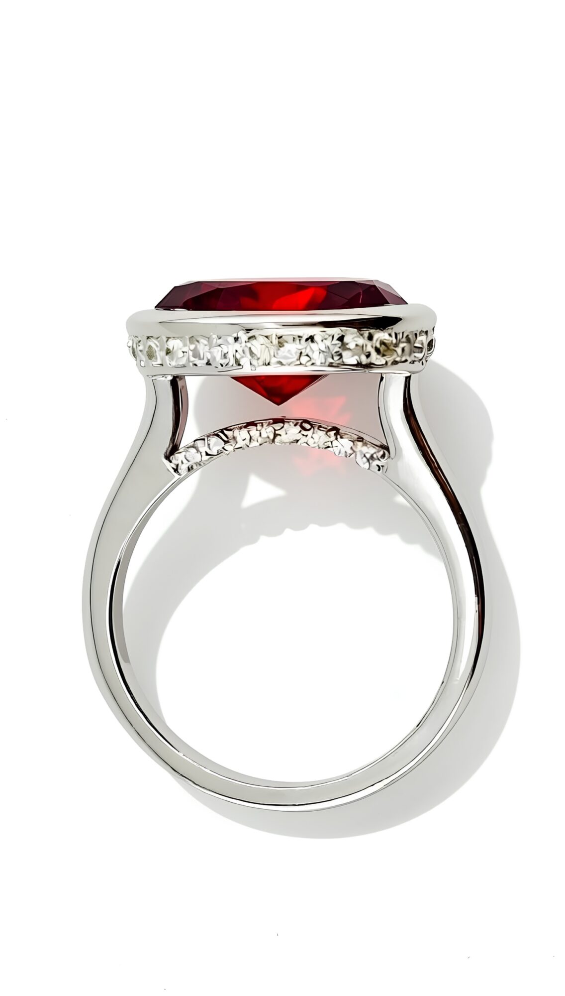 Nhẫn Đính Hôn Garnet Oval M017