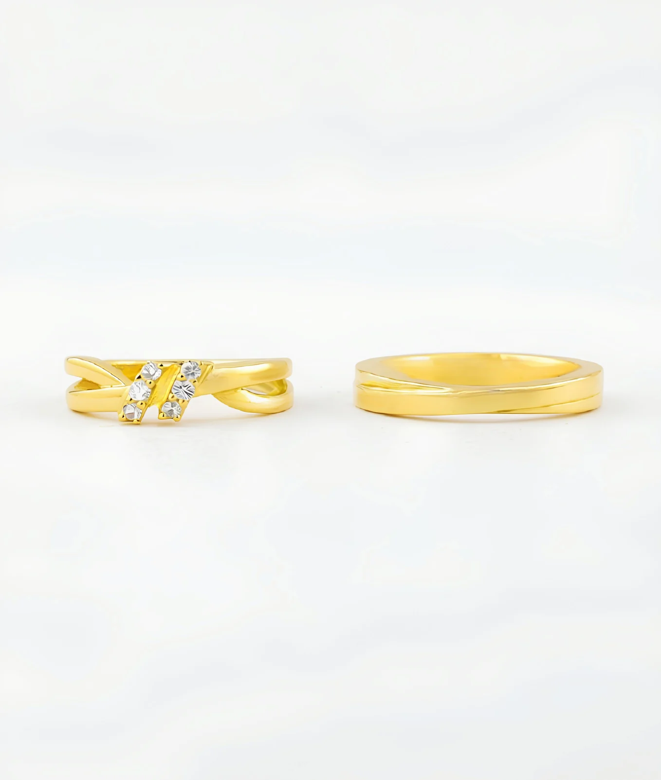 Nhẫn Đôi Elegant Twist