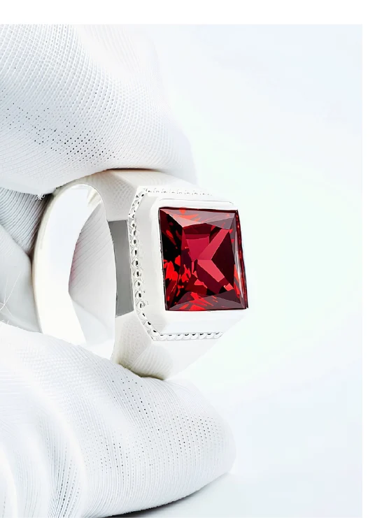 Alternative view of Nhẫn Nam Mẫu 010 - RED ALPHA - Thủ Lĩnh Đỏ